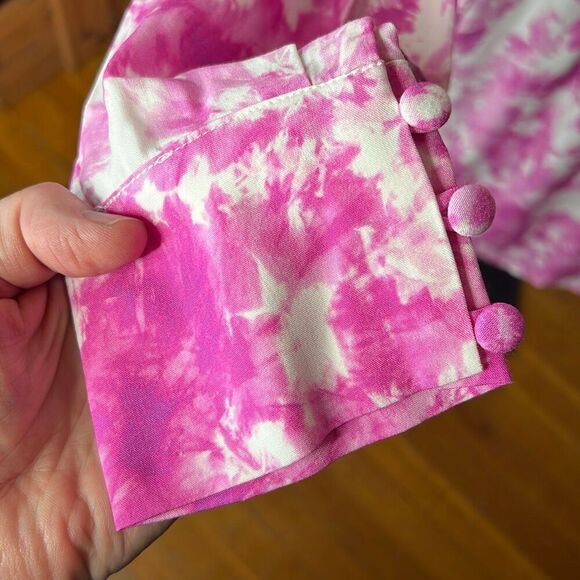 For Love & Lemons Devon Shirt Dress Pink Nwt Size Medium - Picture 5 of 10